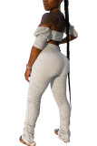 Black Fashion Sexy adult Patchwork Solid backless Draped Bandage Two Piece Suits pencil Nine Sleeves Two Pieces