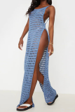 Pink Sexy Patchwork Solid Mesh Swimwears Cover Up