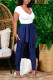 Blue Fashion Casual Solid Cardigan Long Sleeve Two Pieces（Without White T-shirt）