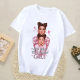 Milky Casual Print Patchwork O Neck T-Shirts
