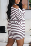 Red Living Print O Neck Wrapped Skirt Dresses