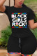 Black Fashion Active adult Ma'am O Neck Print Two Piece Suits Stitching Plus Size
