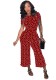 Red Dot Patchwork Print Fashion sexy Jumpsuits & Rompers
