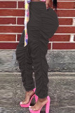 Pink Fashion Casual adult Ma'am Solid Plus Size