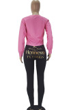 Black Fashion Casual Adult Print Pullovers O Neck Tops