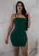 Green Brief Sexy & Club Sleeveless Irregular skirt skirt Club Dresses