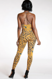 Yellow Fashion Sleeveless Slip Jumpsuits