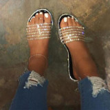 Khaki Fashion Casual Patchwork Slippers