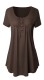 White Casual Regular O-Neck Short Button Solid Regular Tees & T-shirts