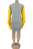 Black Sexy Solid Patchwork O Neck A Line Dresses