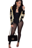 Blue cardigan Embroidery tassel Solid Button Others Long Sleeve 