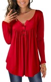 White Regular O-Neck Full Button Solid Regular Tees & T-shirts