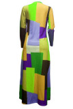 Yellow Casual Elegant Twilled Satin Plaid Print Cardigan Bateau Neck Outerwear