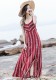 As Show Brief Cute V-Neck Sleeveless Loose Long Print Dresses