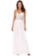 White Casual Sexy & Club V-Neck Sleeveless Loose Long Club Dresses