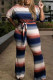Multicolor Fashion Casual Print Bandage O Neck Half Sleeve Two Pieces