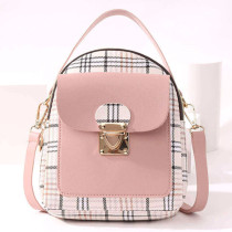 Pink Fashion Casual Patchwork Zipper Backpack