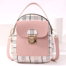 Pink Fashion Casual Patchwork Zipper Backpack