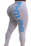 Pink Elastic Fly Mid Print pencil Pants Bottoms