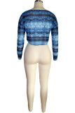 Red O Neck Long Sleeve Patchwork crop top Mesh Tees & T-shirts