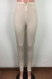 Black White Black Green Pink Apricot Orange purple Zipper Fly High Solid Zippered Boot Cut Pants Bottoms