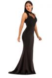 Red adult Celebrities Fashion Off The Shoulder Sleeveless O neck Mermaid Floor-Length Solid Pa