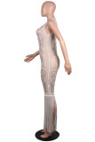 White Sexy perspective Hollow Sleeveless Jumpsuits