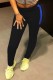 Blue Fashion Casual Solid Patchwork Regular Mid Waist Pencil Trousers