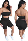 Pink Fashion Casual Solid Two Piece Suits pencil Sleeveless Two Pieces