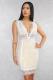 White Casual Sexy Fashion Tank Sleeveless V Neck Step Skirt Knee-Length Solid Patchwork lace Cl