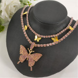 Pink Fashion Sexy Butterfly Necklace