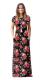 As Show-14 Brief Cute O-Neck Short Sleeve Loose Long Print Dresses