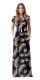 As Show-12 Brief Cute O-Neck Short Sleeve Loose Long Print Dresses