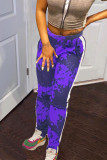 Rose Red Fashion Casual Print Camouflage Print Regular Mid Waist Pencil Bottoms