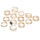 Gold Fashion Street Solid Rings