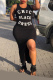 Black Casual Print Slit Letter Spaghetti Strap Pencil Skirt Dresses