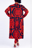 Gold Casual Printed Blending Two-piece Pants Set(Without T-shirt)