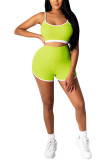 Black Milk Silk Fashion Casual adult Ma'am Patchwork Solid Two Piece Suits Straight Sleeveless Two Pieces