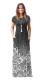 As Show-2 Brief Cute O-Neck Short Sleeve Loose Long Print Dresses