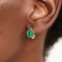 Green Daily Flowers Earrings