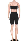 Yellow Fashion Active adult Ma'am Solid Two Piece Suits pencil Sleeveless Two Pieces