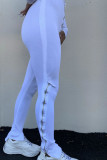 Black White Black Green Pink Apricot Orange purple Zipper Fly High Solid Zippered Boot Cut Pants Bottoms