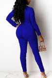 Red Fashion Sexy Adult Solid Fold O Neck Long Sleeve Regular Sleeve Short Two Pieces