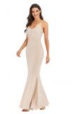 Red Fashion adult Sexy Spaghetti Strap Sleeveless Slip Slim Dress Floor-Length Patchwork Solid
