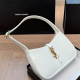 White Daily Letters Metal Accessories Trim Zipper Bags