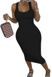 White Sexy Europe and America O Neck Solid Plus Size