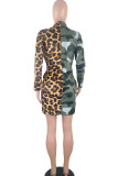 Yellow Notched Patchwork Print Print Long Sleeve Suit jacket