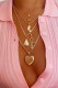 Gold Pendant Multilayer Alloy Necklace