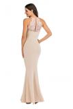 Red Fashion adult Sexy Spaghetti Strap Sleeveless Slip Slim Dress Floor-Length Patchwork Solid