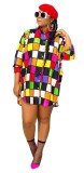 As Show Casual Stand Regular Full Plaid Print Long Blouses & Shirts